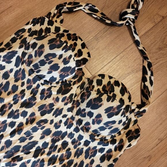 Victoria Secret Leopard Print Taniki Swimsuit Set Size 36B/M NWOT - Picture 5 of 8